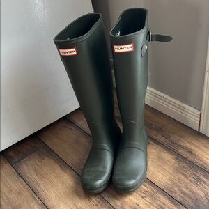 Hunter Dark Green Waterproof Boots